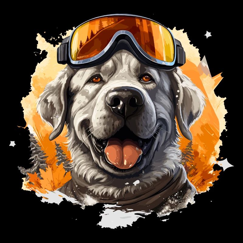Kangal Ski Elegance: Vector Winter Warrior T-Shirt