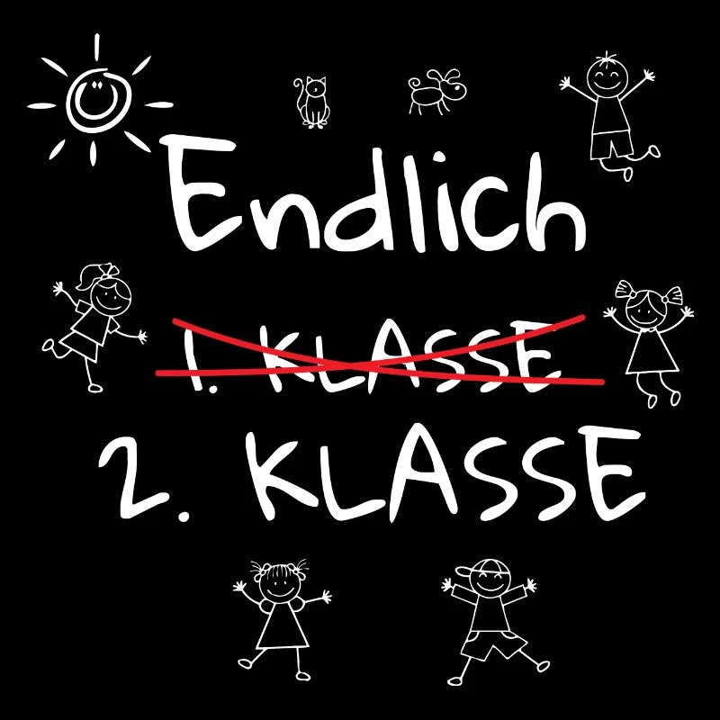 Endlich 2. Klasse Schulkind Zweite Klasse