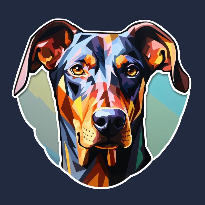 Doberman Pinscher psychédélique