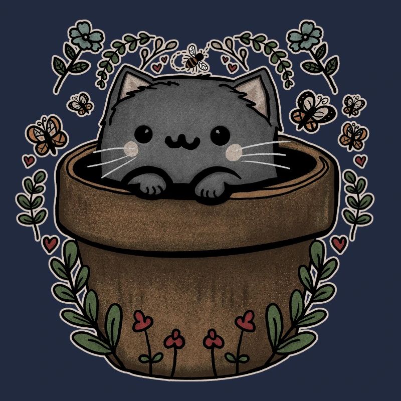 Chat fleur