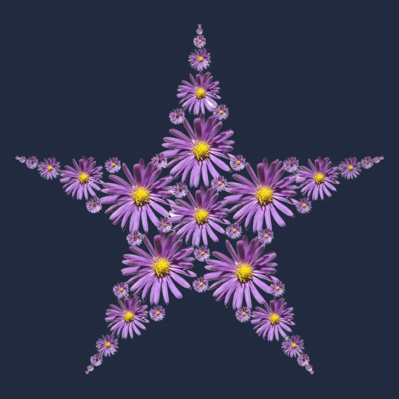 Étoile de fleurs d’aster pourpre