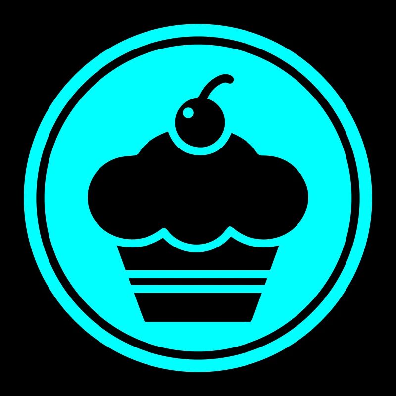 Cupcake silhouette circle