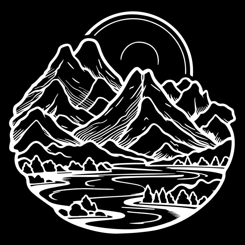 Mountains Landscape Illustration