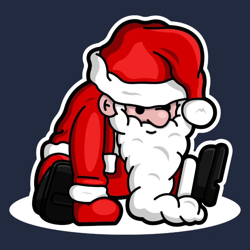 Sitting Santa Puppet - White