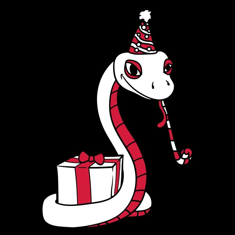 geburtstag feiern party geschenk schlange gesicht