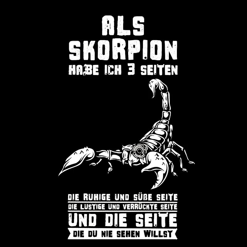 Stolz Illustration Sternzeichen Skorpion Spruch