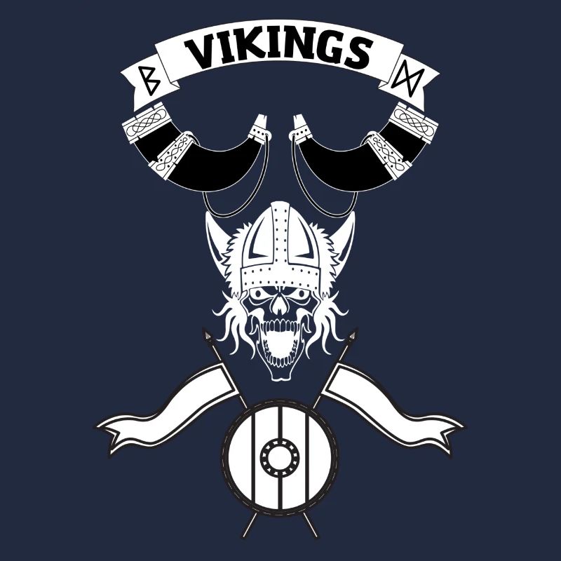 Vikings Wikinger Odin Krieger Rune Schwarz