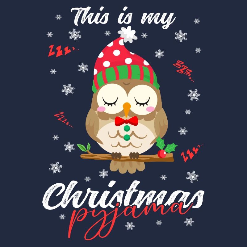 Eule Pyjama Weihnachten Schlafen