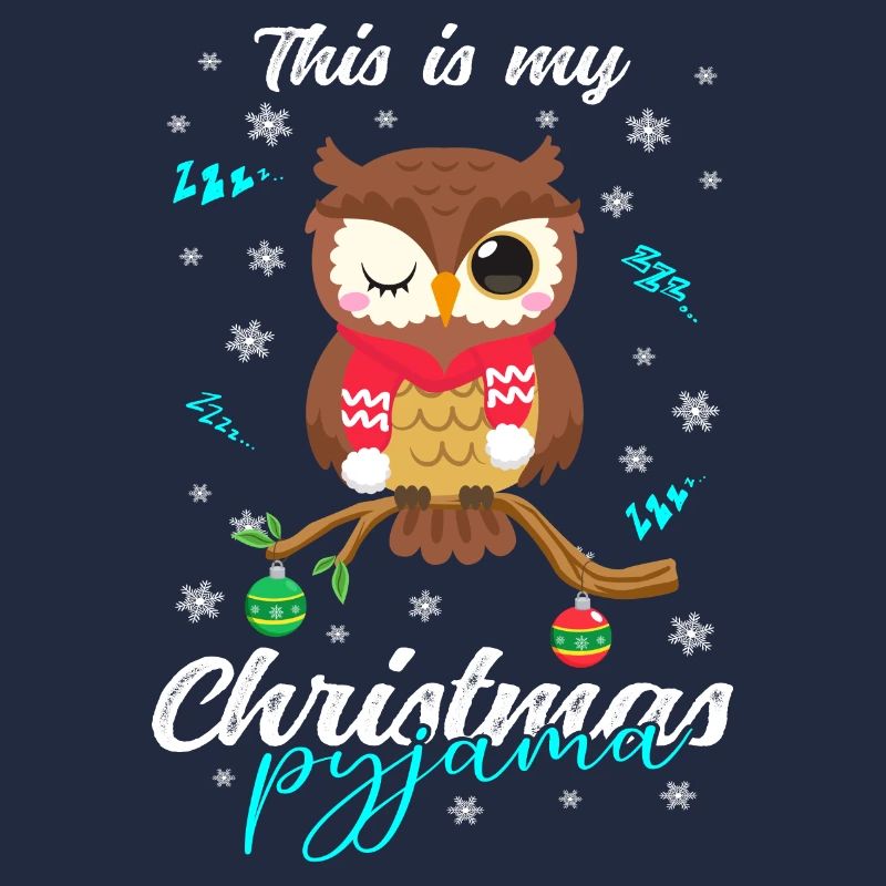 Eule Pyjama Weihnachten Schlafen