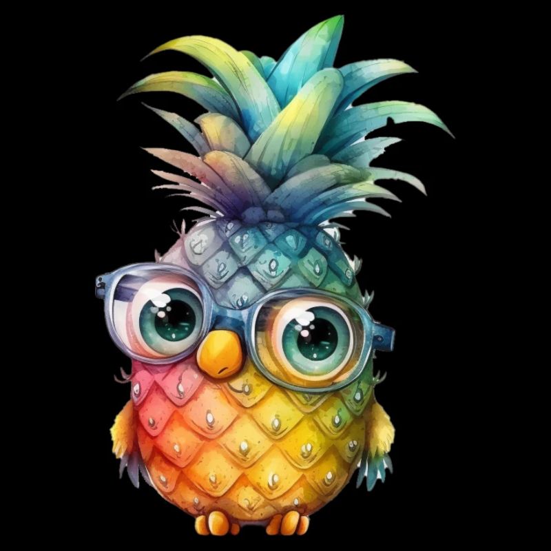 Personnage ananas avec lunettes