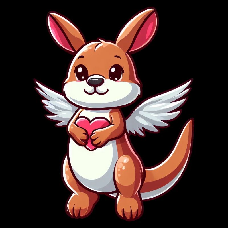Engel Känguru Herz Flügel