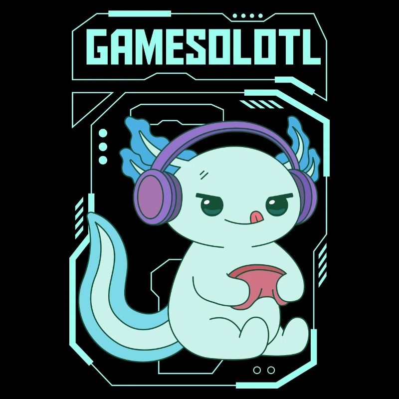Gamesolotl Pun Design for Axolotl Lovers