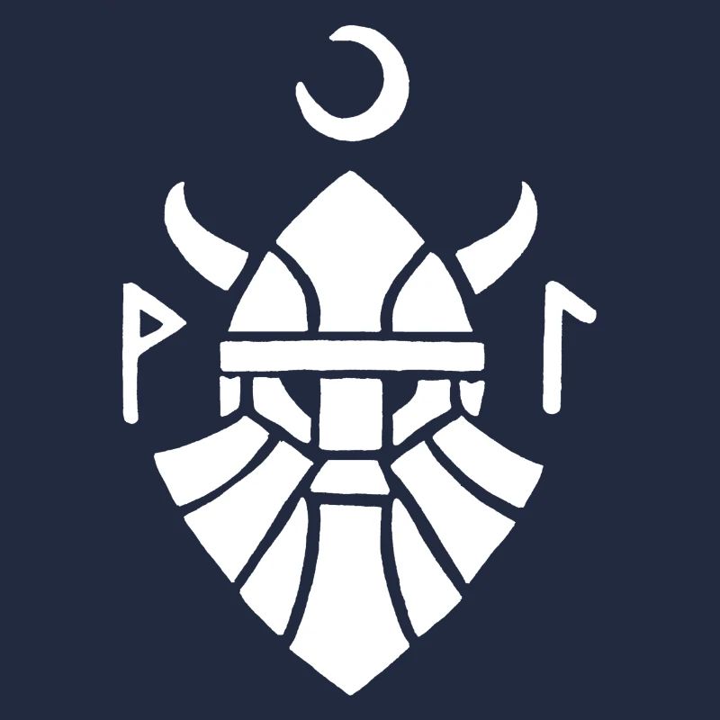 Weißes Wikinger-Krieger-Symbol