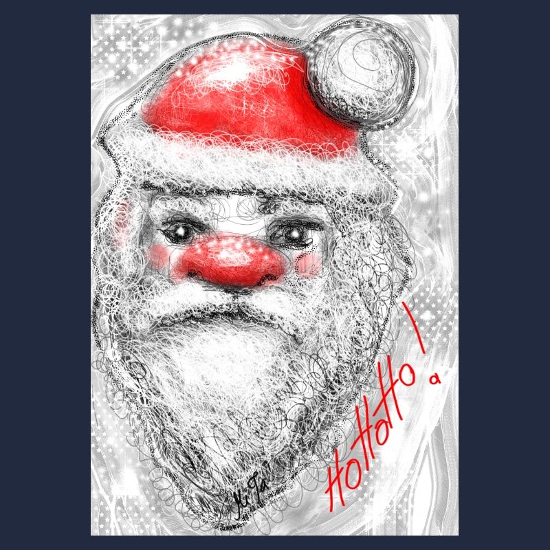 Lustiger Weihnachtsmann mit roter Nase