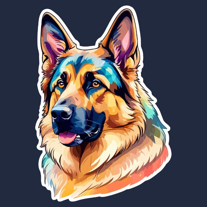 German Shepherd Watercolor