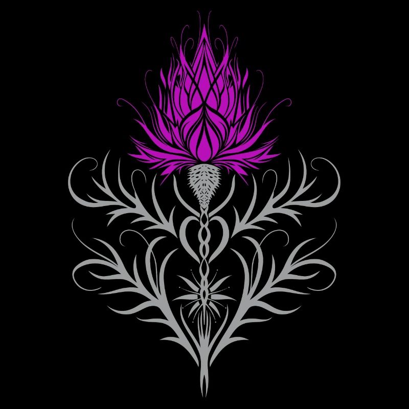 Distel Tattoo Scottish Thistle Botanical Art