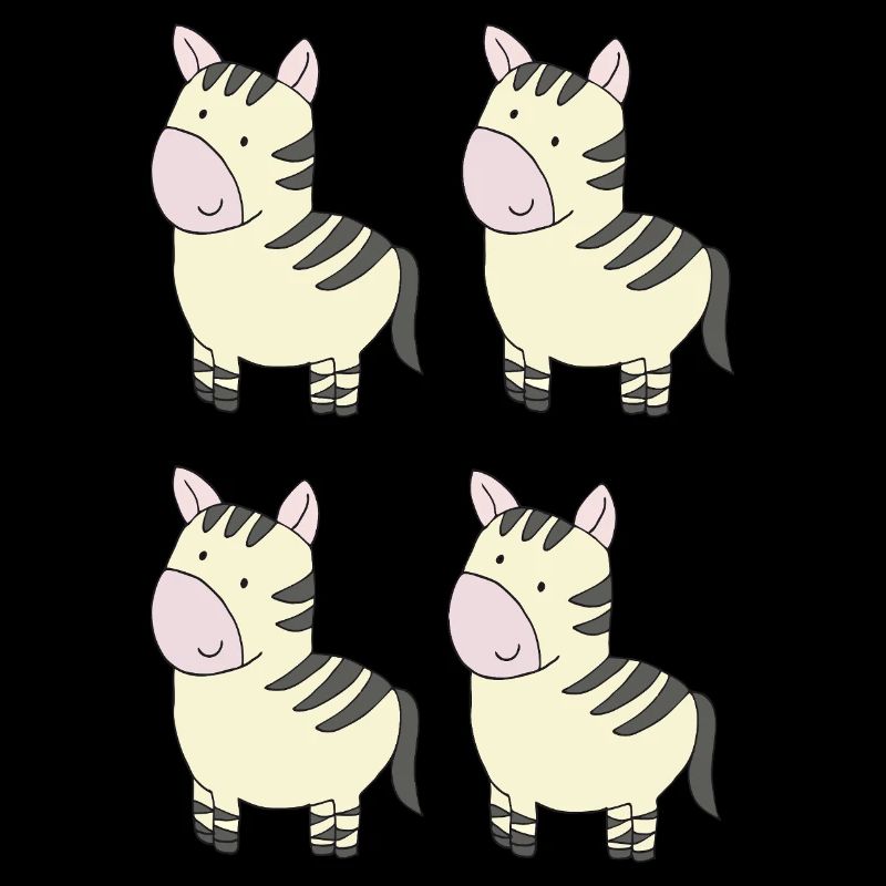 Zebra in fours