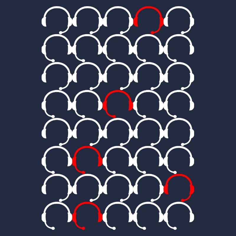 Headset Muster mit Roten Akzenten