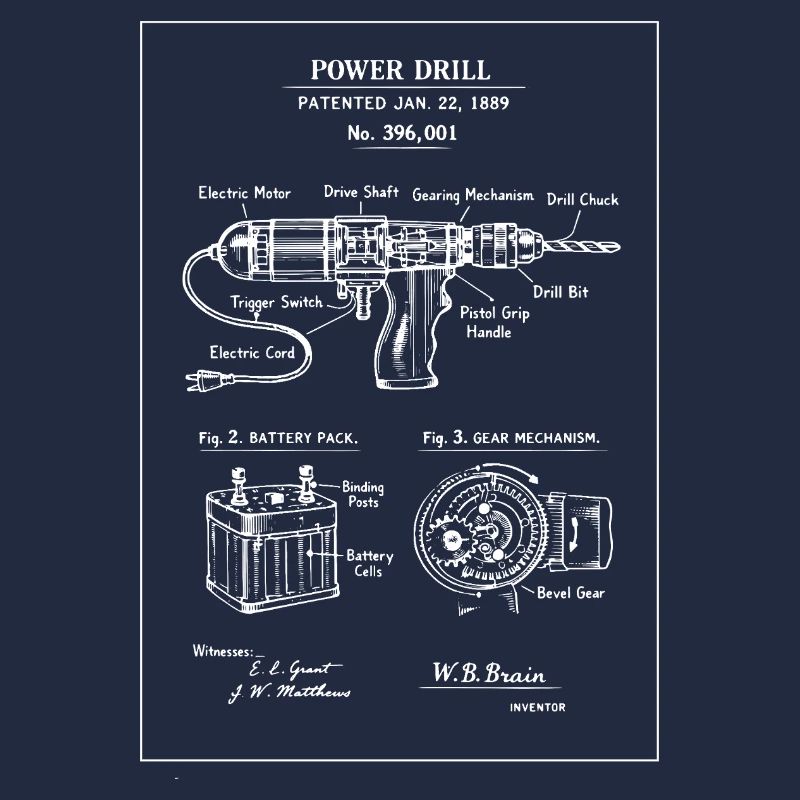 Esquisse du plan de la perceuse mécanique