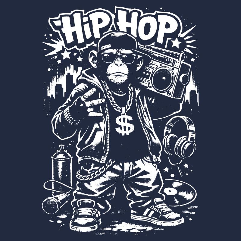 Design in stile graffiti Hip Hop Monkey