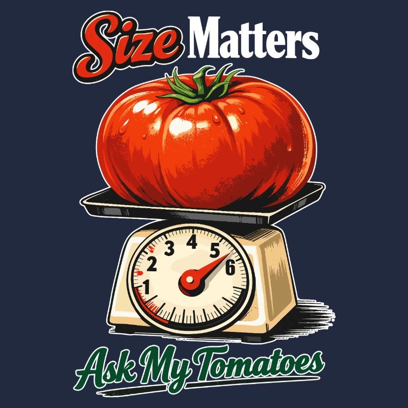 La taille compte : Tomate géante drôle sur des balances