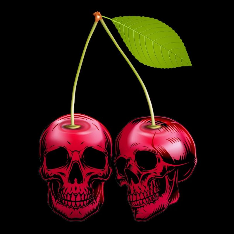 Kirsche Totenkopf Schädel Skull Cherry