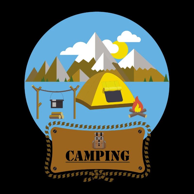 Plan de design outdoor Camping Camp de camp de camp montagnes