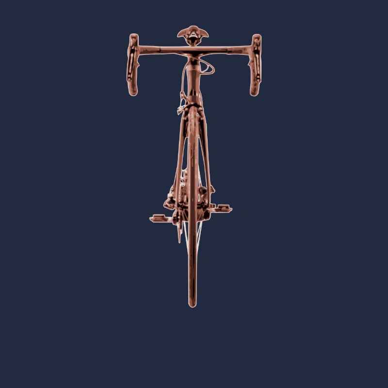 Devant de bicyclette rougeâtre devant