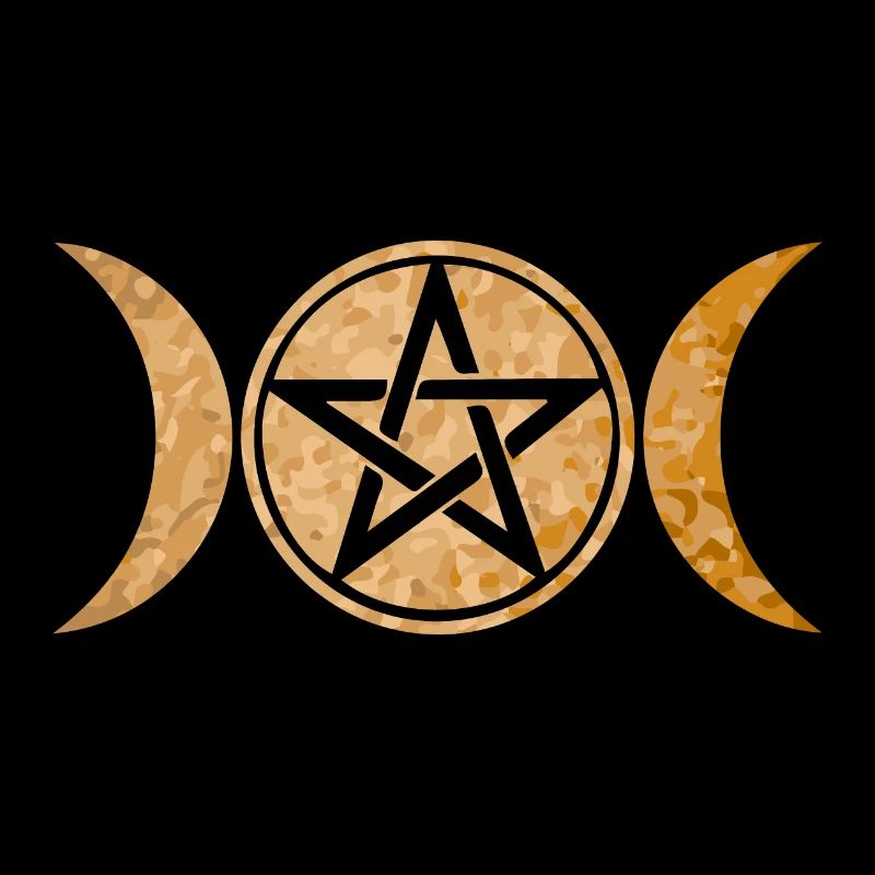 Wiccan symbol triple moon gift idea