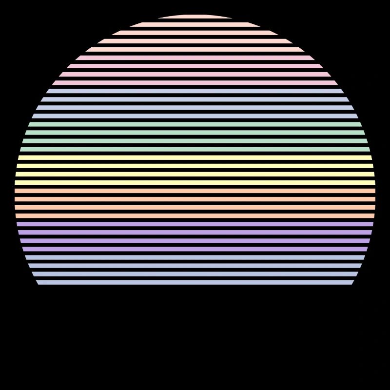 Retro Regenbogen Pastell Farben Symbol Form