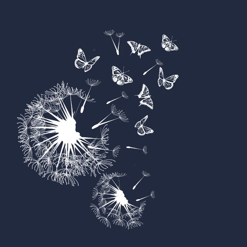 Pusteblume Schmetterlinge