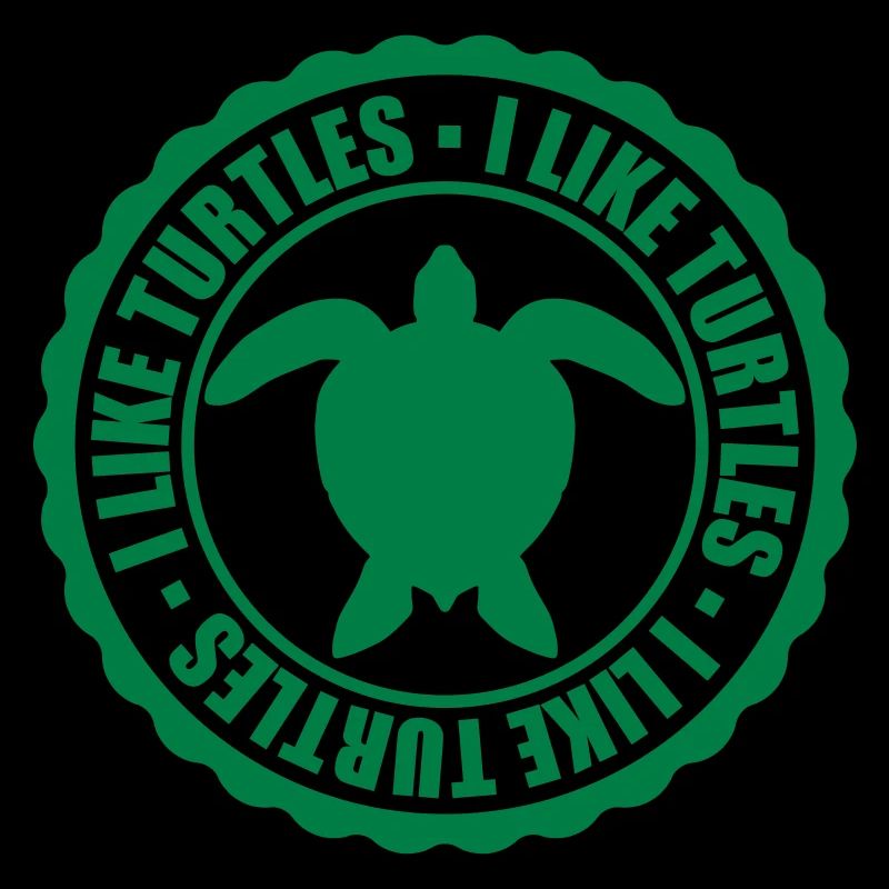 Stamp logo water turtle