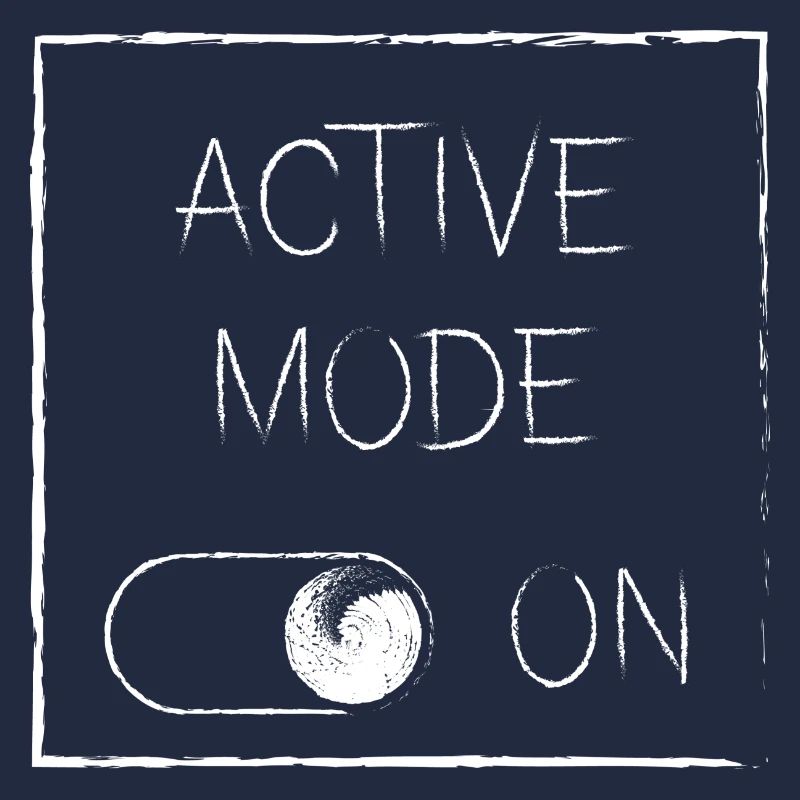 Mode actif sur | blanc
