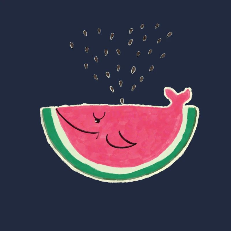 Baleine Pastèque - Melon Whale - Fruit Love