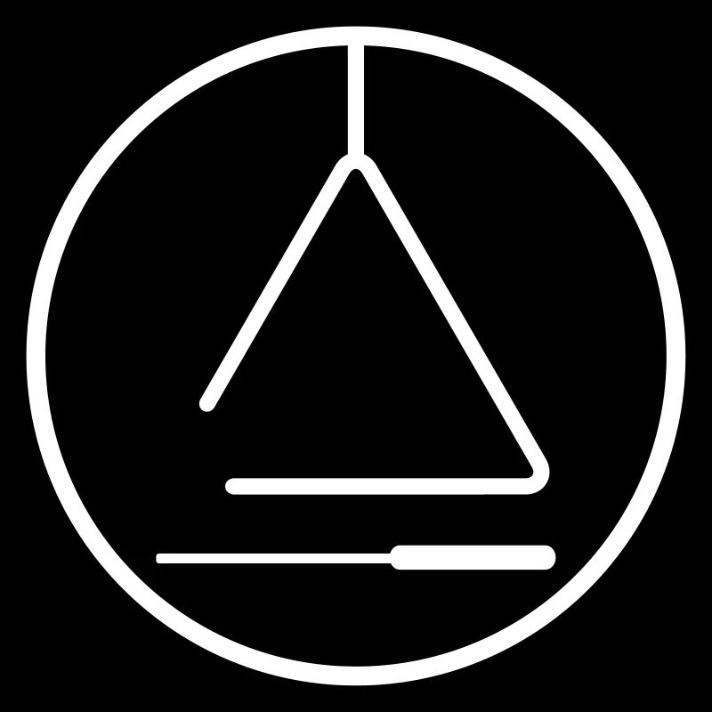 Stylish triangle logo minimal for drummers