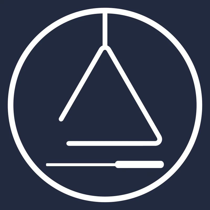 Logo triangle élégant minimal pour les batteurs