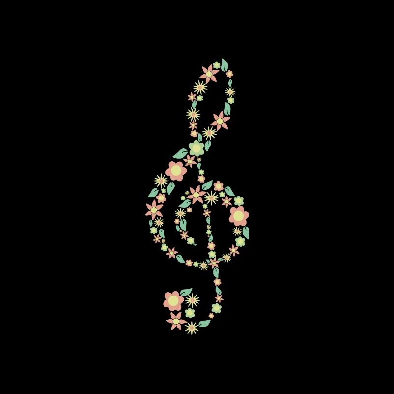 Clé de violon Fleurs printanières Mélodouilles