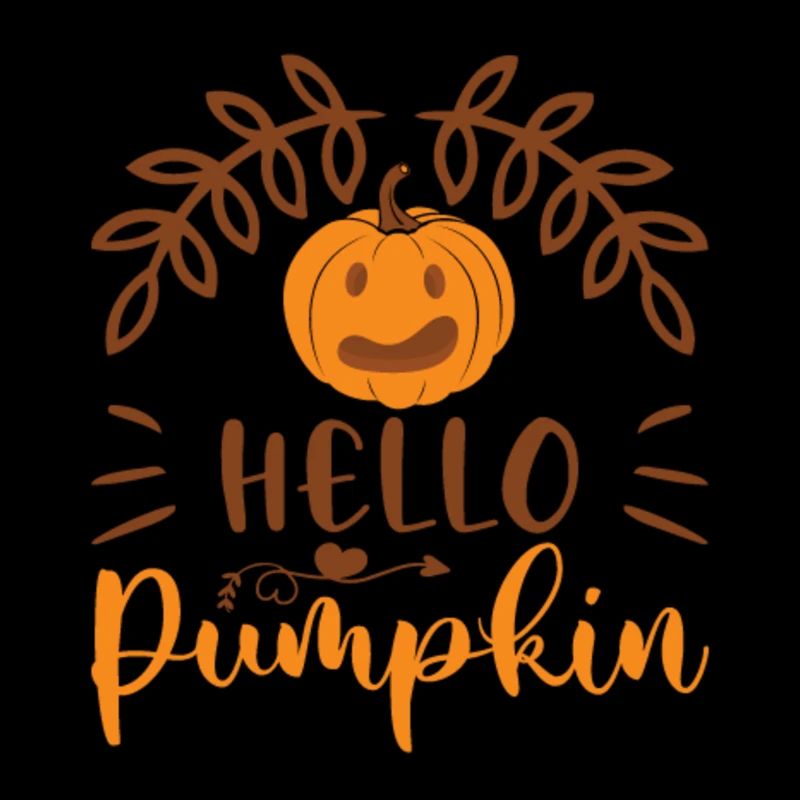 Hello Pumpkin With Heart Decor and Orange Pumpkin