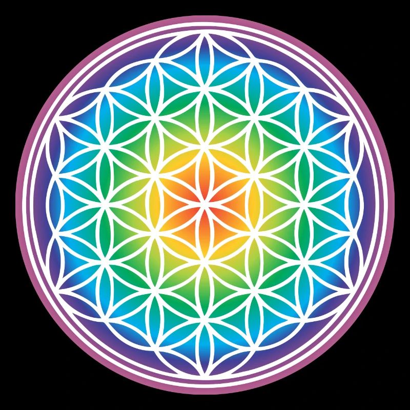 Blume des Lebens Regenbogen Geschenkidee 005-038