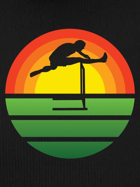 Hurdles Retro Athletics Hurdler