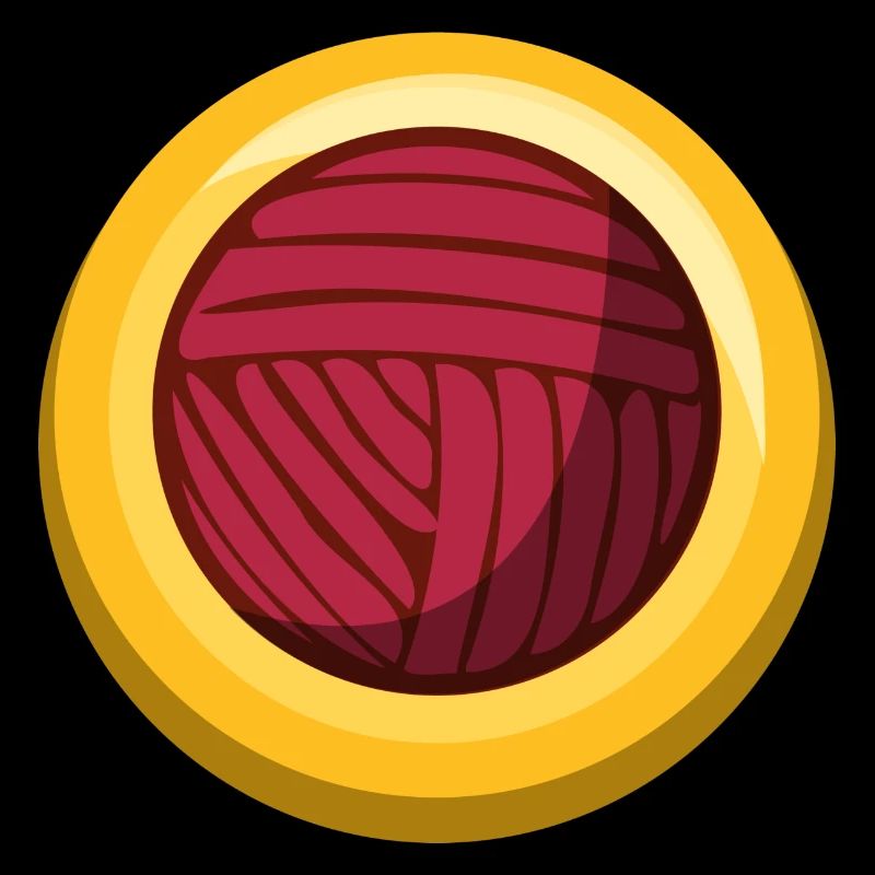 Wollknäul Sticker Sewing Icon