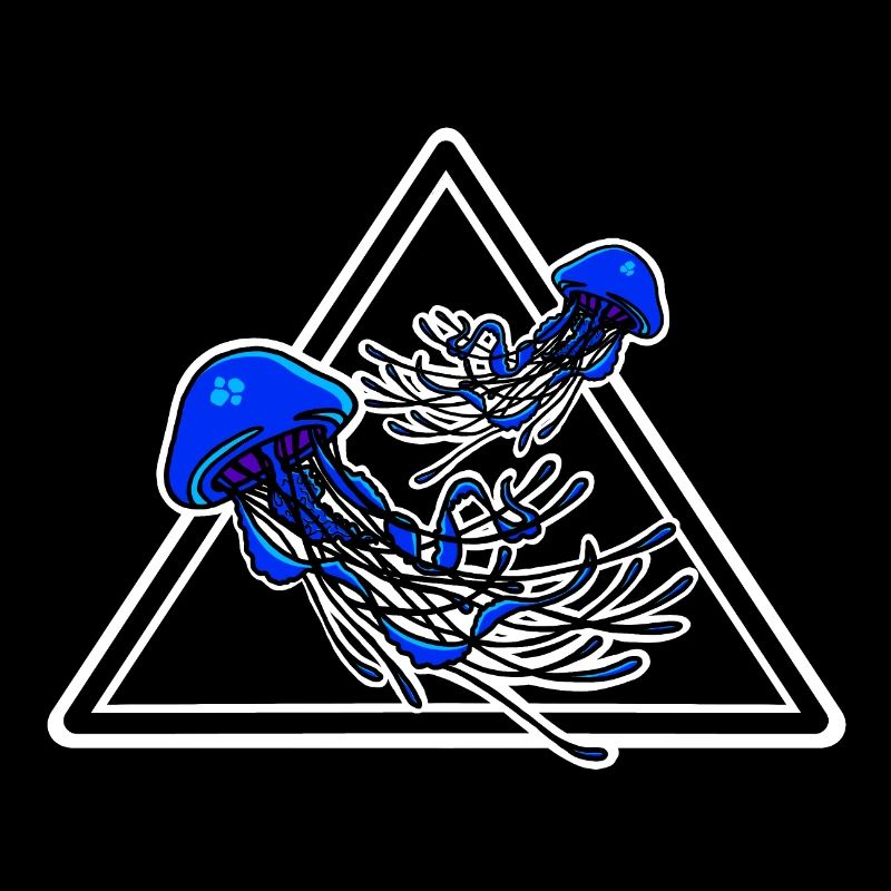Beau design de méduse en bleu sous l’eau