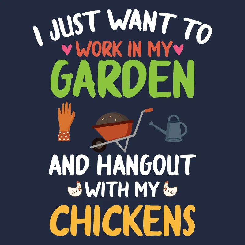 Ideé Geschenk Gartenhühner Gärtner Henne