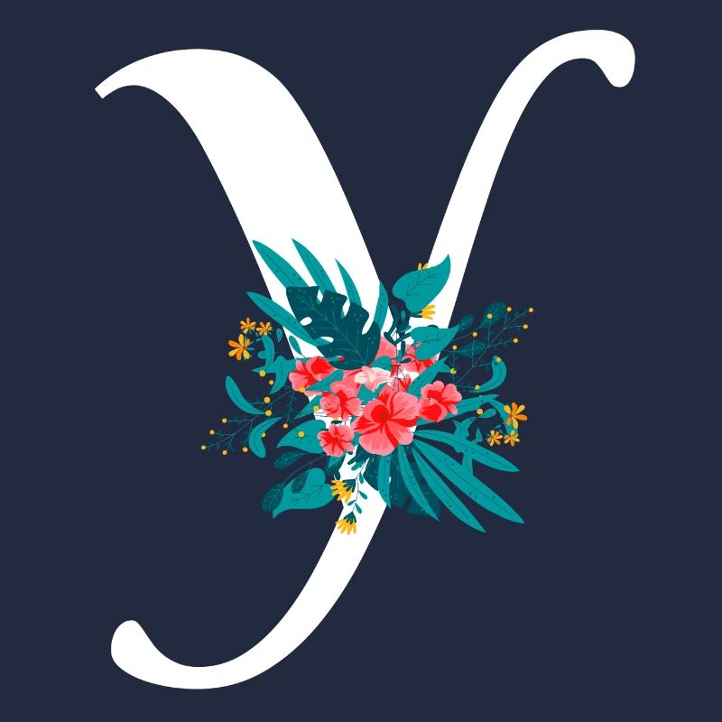 letter Y flowered