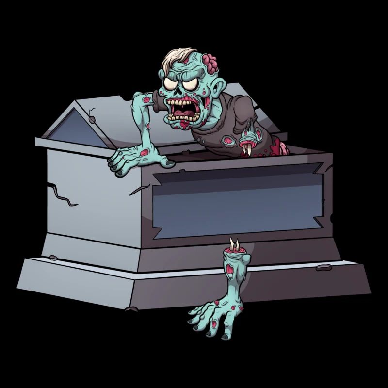 Zombie Coming Out Coffin