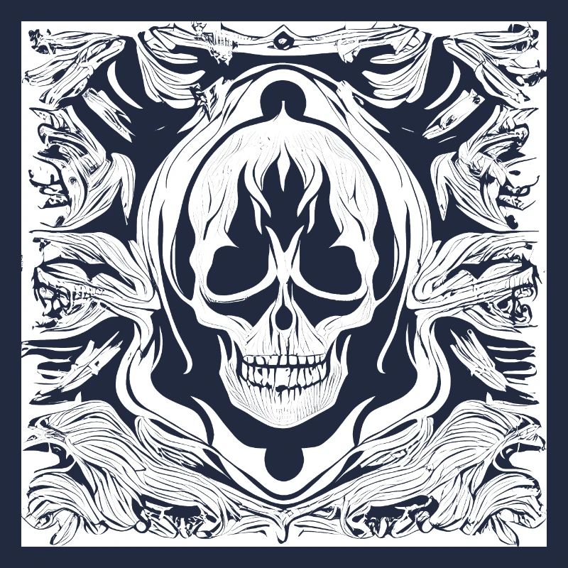 Halloween- oder Horror- Totenschädel mit Ornamente