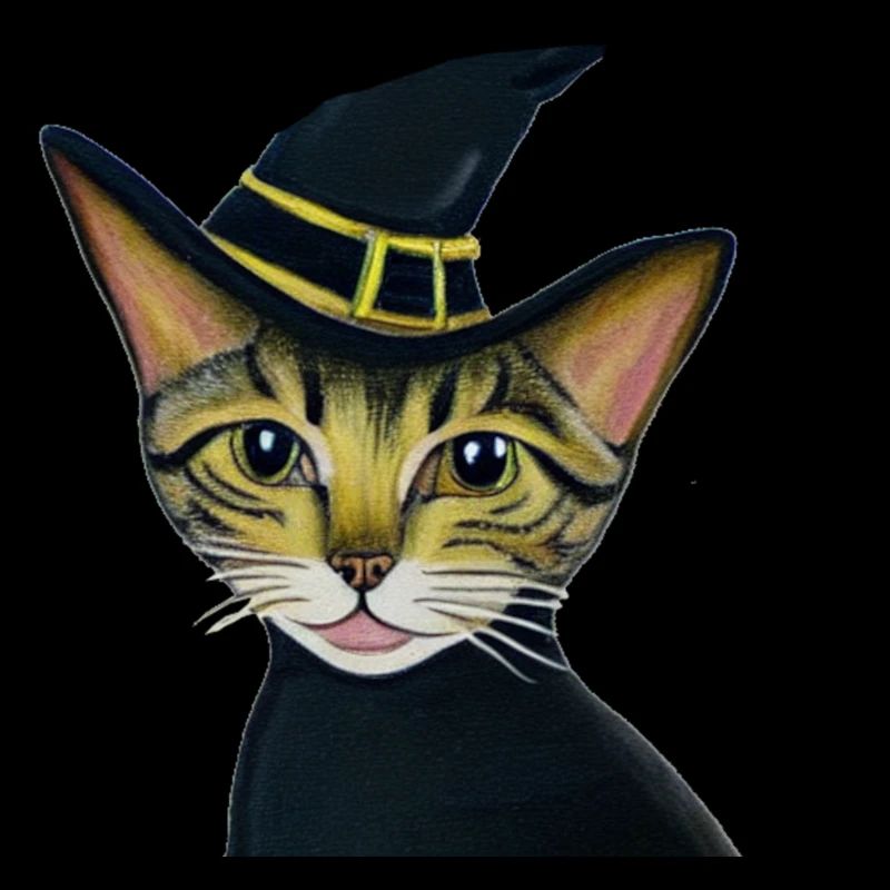Halloween Witch Cat Cute Ghost Occult Cats
