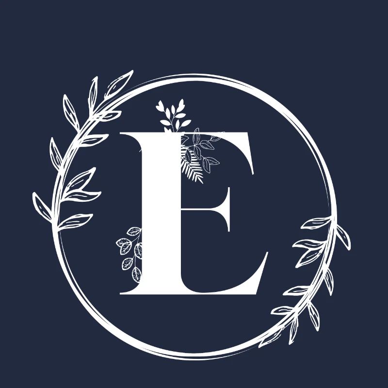 Lettre E Florale