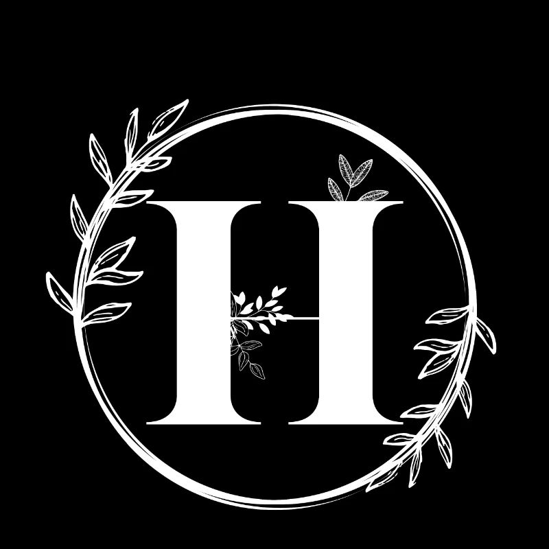 Buchstabe H Floral