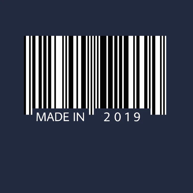 Fabriqué en 2019 Barcode Gift Birthday